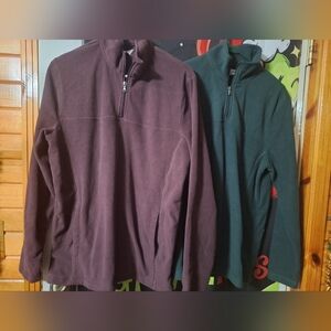 Kohl's Croft & Barrow Quarter-Zip Pullovers Ultrasoft fleece With Pockets.